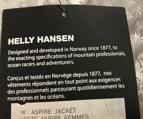 $100 Nueva con etiquetas Chaqueta de Correr y Entrenamiento Helly Hanse Aspire Gris Ceniza X-Pequeña - Imagen 10 de 10