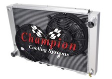 Rn Champion 4 Row Radiator W 2 12 Fans For 1964 - 1966 Ford Thunderbird Rn Champion 4 Row Radiator W 2 12 Fans For 1964 - 1966 Ford Thunderbird