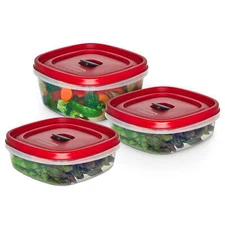 Rubbermaid Easy Find Vented Lid Food Storage Containers, 6-Piece Set NEW