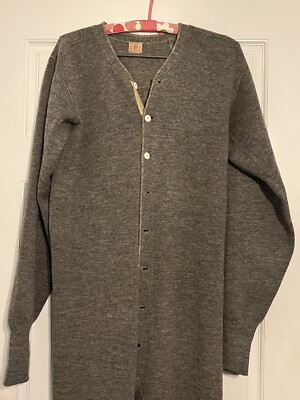 トップス 30s 40s Vintage Wool Underwear XL Vintage 1940s Utah Woolen Mills Jack Frost Union Suit Wool