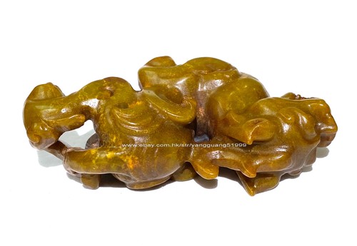 Natural Xiuyan Jade Pixiu Statue Display Ornament Jade Pixiu Decoration X034 - Picture 13 of 19