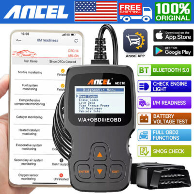 ANCEL AD310 BT OBD2 Scanner Bluetooth Code Reader Check Engine Diagnostic Tool