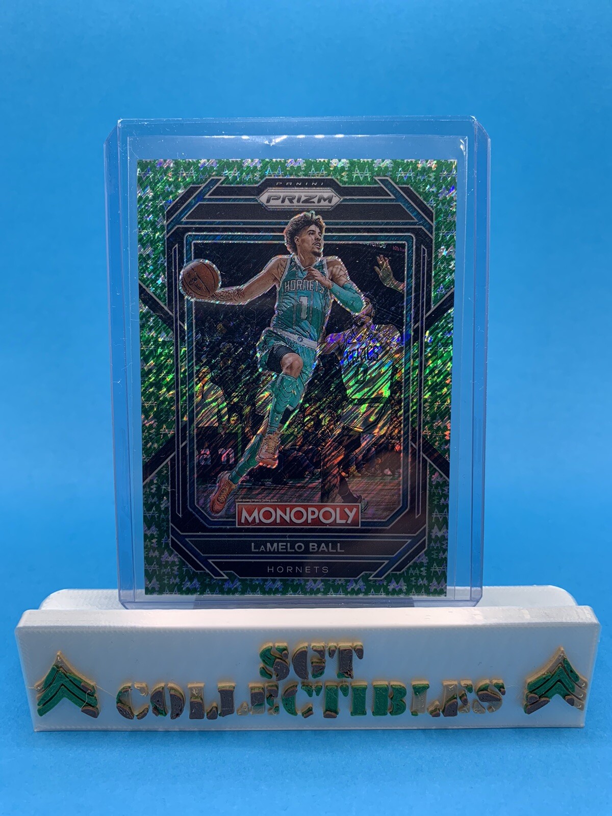 2022-23 Monopoly Prizm LaMelo Ball Green Money Shimmer /20 #10