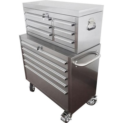 36in Stainless Steel Roller Tool Box Chest eBay