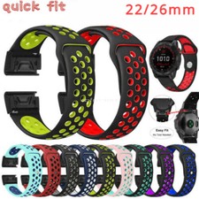 Quick Fit Silicone Watch Band Strap For Garmin Fenix 5 5X 6 6X Pro 7 7X Solar 3