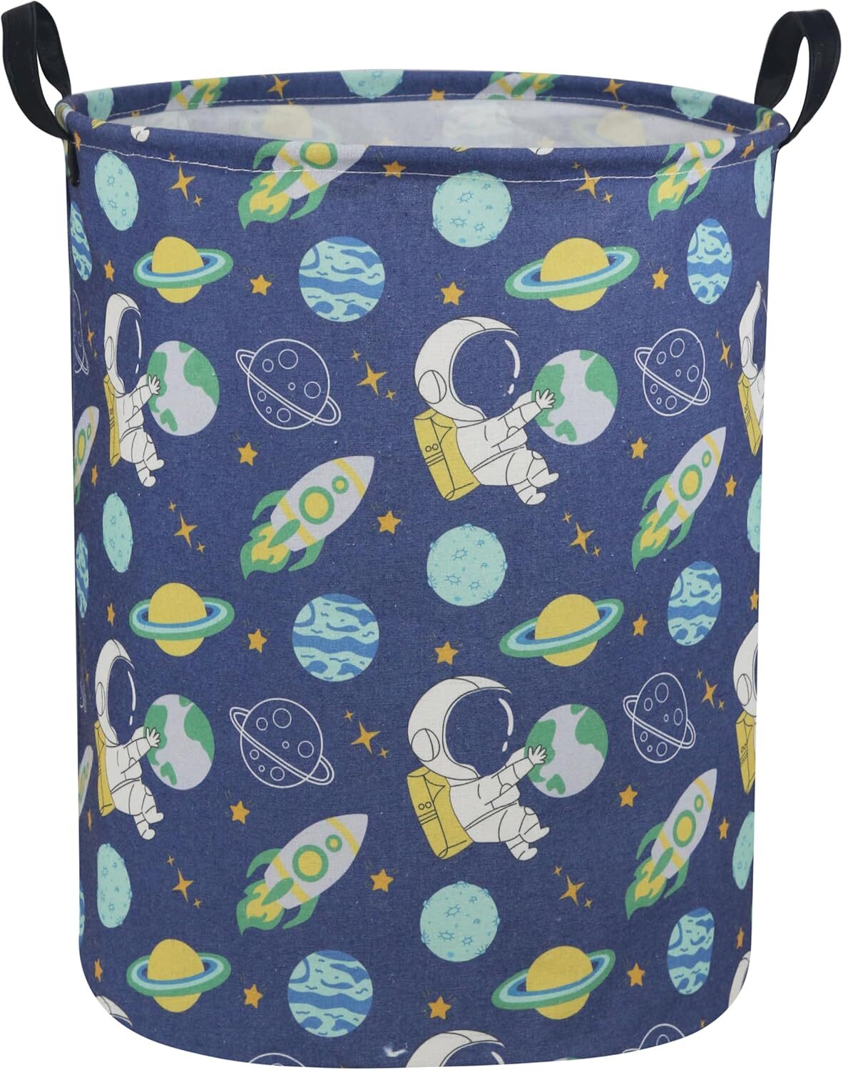 Collapsible Astronaut Laundry Hamper for Kids Space-Themed Storage Basket-image