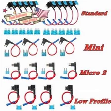 12V Car Add-a-Circuit Fuse Adapter w/ Micro2 Standard Mini TAP Blade Fuse Holder