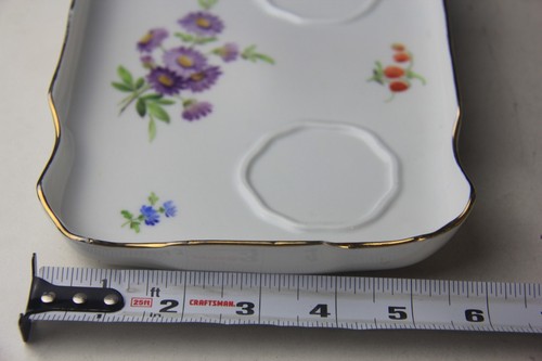 Meissen Double Sword Mark Inkwell & Sander on Fitted Tray w/ Floral Motif-Read! - Afbeelding 21 van 24