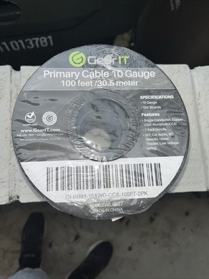 Gear It Primary Cable 10 Gauge 100 Feet/30.5 Meter