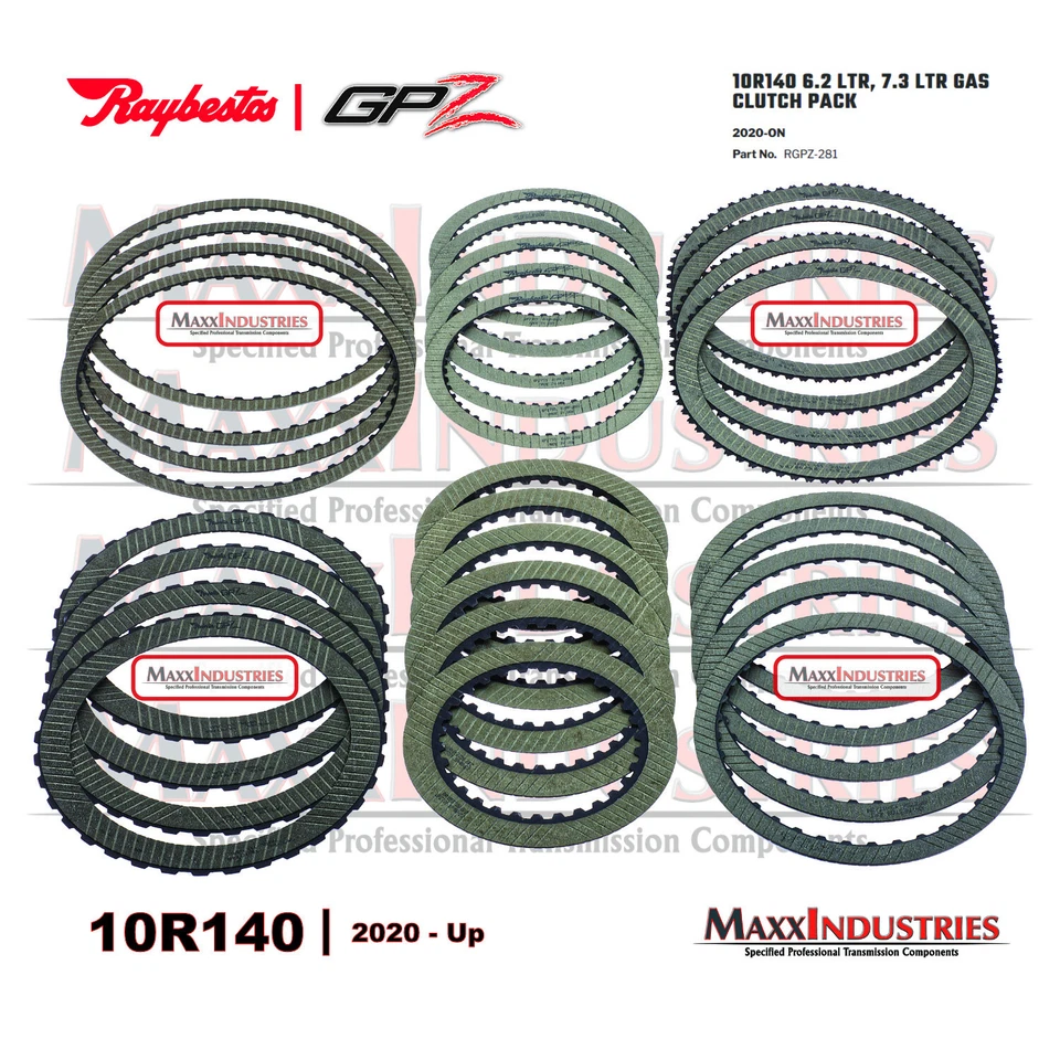 Kit de actualización de embrague de fricción de gas para transmisión Ford 10R140 6,2 L 7,3 L RGPZ-281 Foto 2 de 3