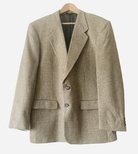 Vintage Givenchy Houndstooth Beige Sport Coat Blazer Men  s XL Preppy READ