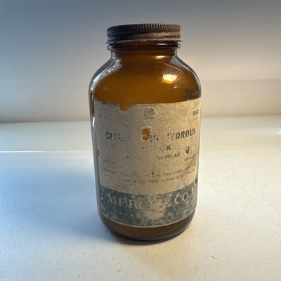Vintage Merck & Co. Inc. Empty Glass Medicine Bottle