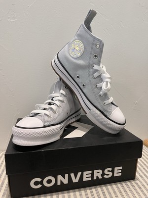 Converse Chuck Taylor All Star High Top Light Gray White Teens Sneakers