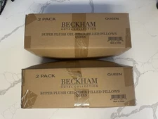 Beckham Collection White Down-Alternative Pillows, Queen, 2-Pack 4pillows bundle