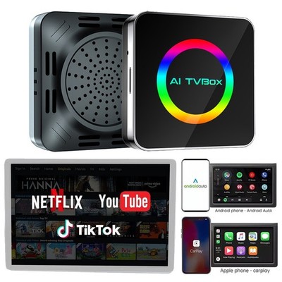 Car Smart AI Box Carplay/Android Auto Wireless Adapter Video Box Netflix-YouTube