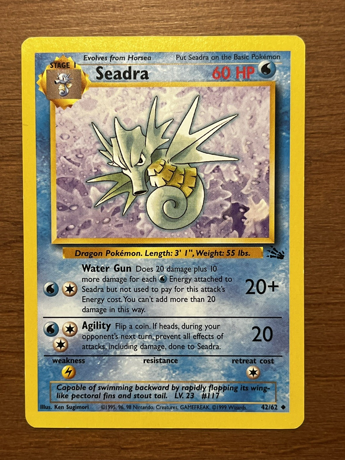 Seadra - 42/62  Pokemon Card  - HP