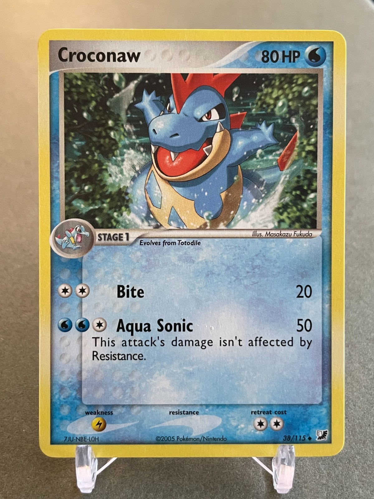 Pokemon Croconaw 38/115 ex Unseen Forces NM