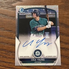 2023 Bowman Chrome Prospect Mega Box Auto Cole Young #BMA-CY Auto 06ee