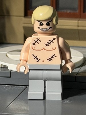 Custom UV Víctor Zsasz Minifigure   LEGO Batman DS 2006 Game Style