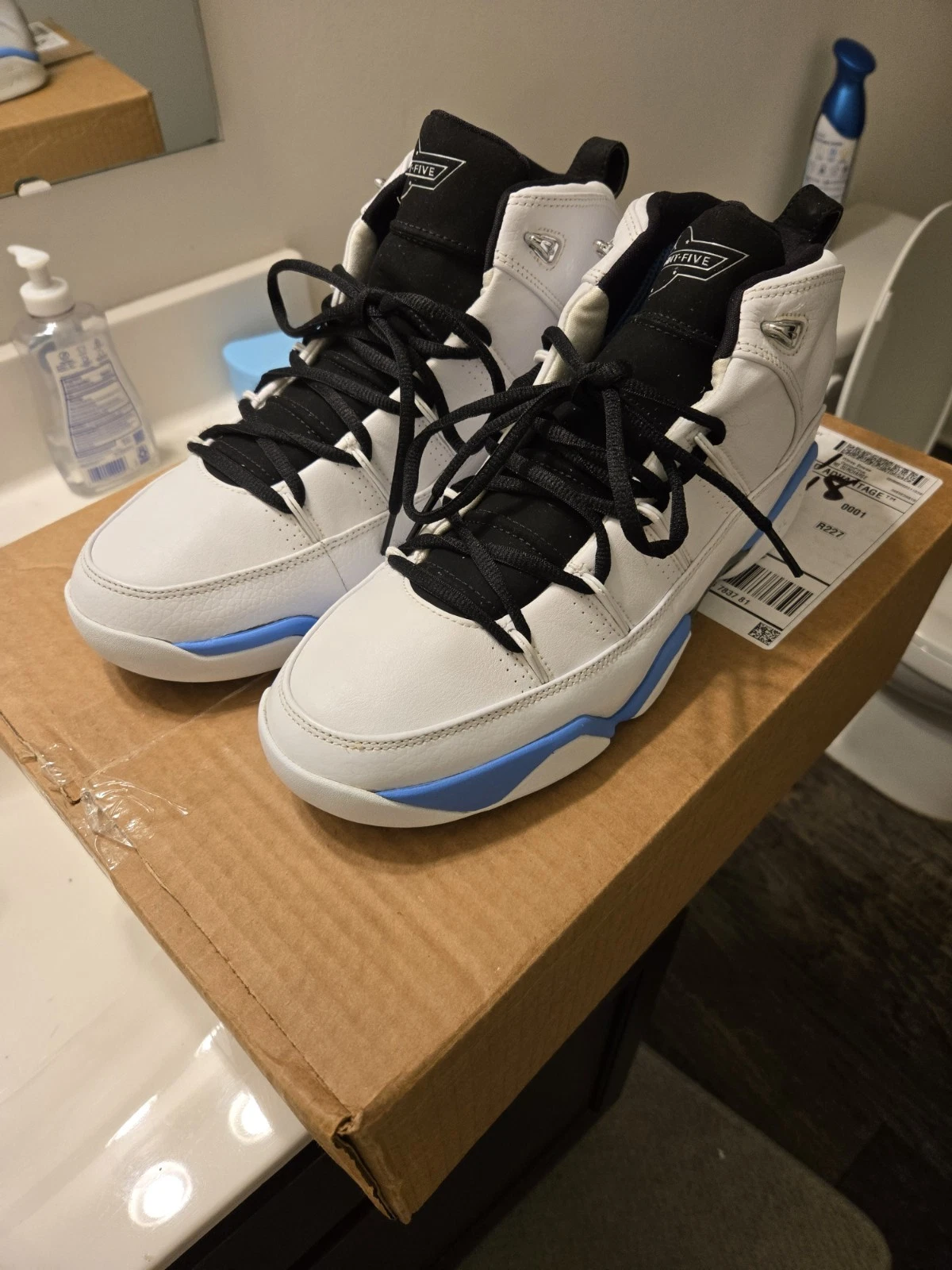 Scarpe da ginnastica uomo Air Jordan Nine Point Five bianche taglia 10