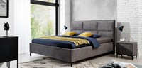 Bett Grau Schlafzimmer Holz MöBel Textil Design Klassische Art DéCo Stil Neu
