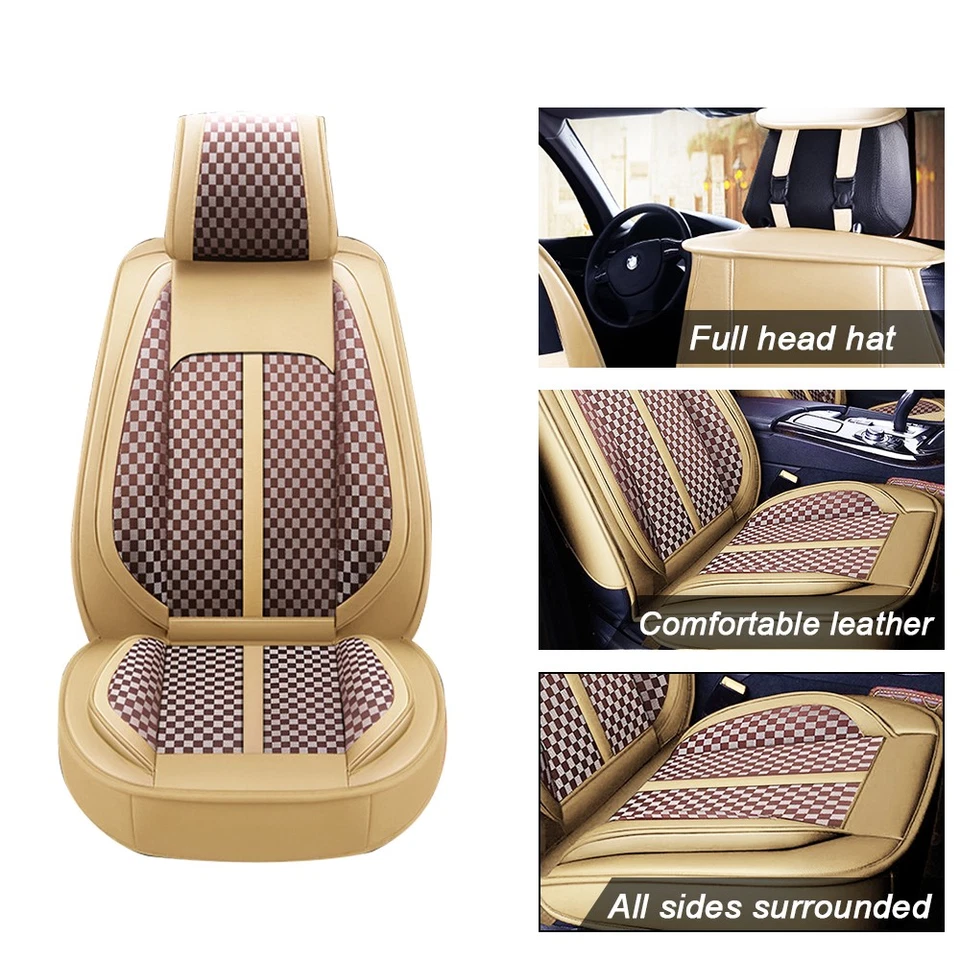 For Mercedes-Benz Car Seat Cover 5-Seat Front & Rear Full Set PU Leather Cushion Foto 4 de 4