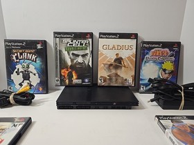 PlayStation 2 PS2 Slim Console 10 Game EPIC BUNDLE! CLEAN/TESTED! SHIPS FREE 🔥