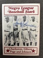 Negro League BB Stars Judy Johnson Signed w/ Josh Gibson   (d.89)  HOF'er  SHARP
