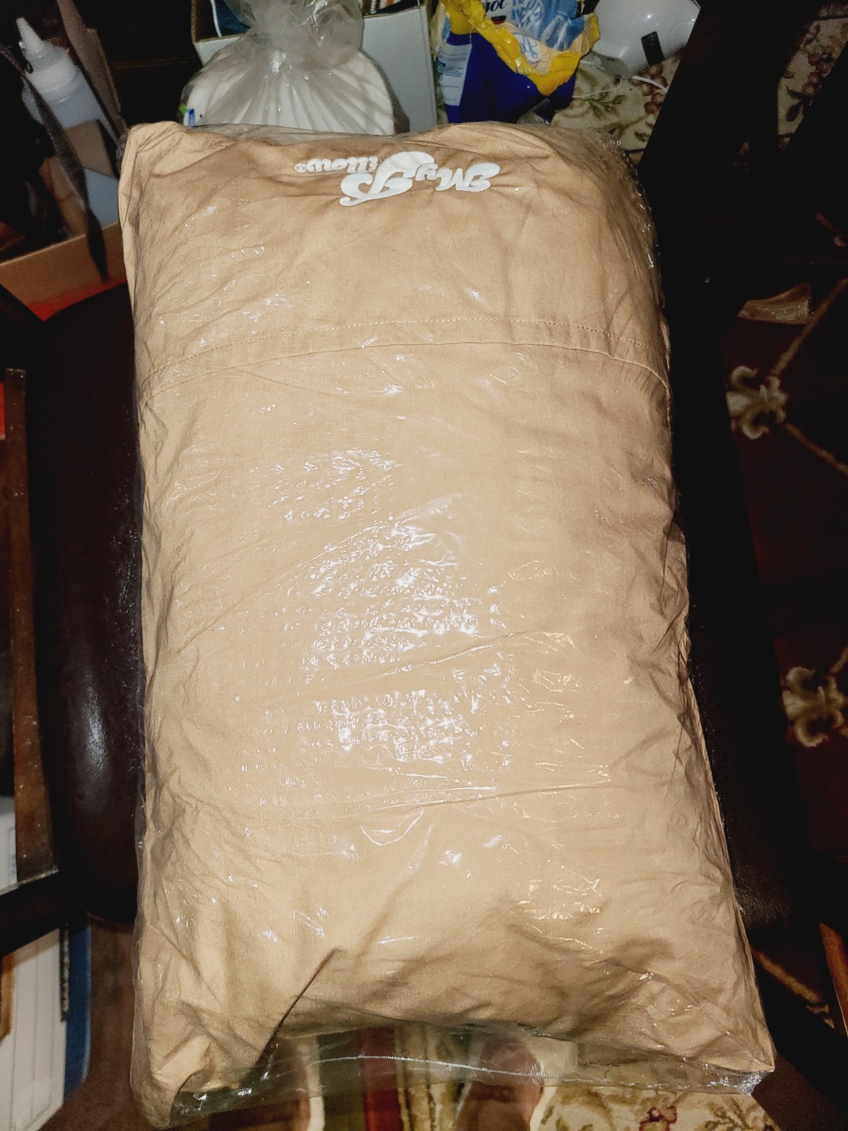 NEW SEALED MY PILLOW ROLL & GO TRAVEL PILLOW BROWN 12"X18"