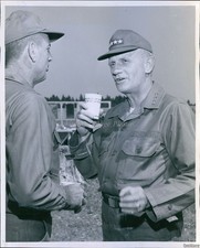 1955 Photo Gen Harold K Johnson Lt Gen James Richardson Ft Lewis Military 8X10