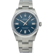 ROLEX Oyster Perpetual 41 Watch in Med Blue 134300 Stainless Steel mensWatch... 2