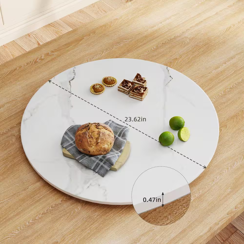 23.6 In. round Sintered Stone Kitchen Lazy Susan Turntable for