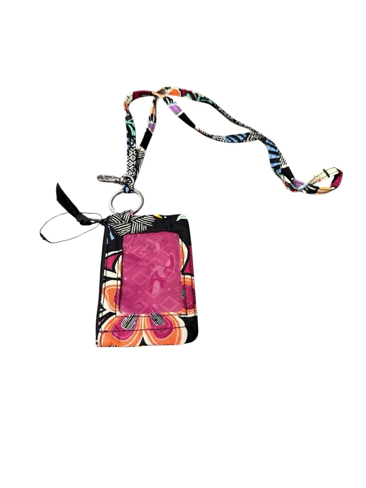 Carteira e acessório de cordão Vera Bradley floral estojo de identificação - Imagem 2 de 2