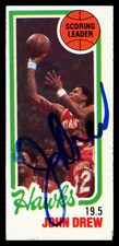 John Drew Autographed 1980-81 Topps Card #19 Atlanta Hawks