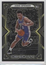 2021-22 Panini Obsidian Electric Etch Yellow 10/10 Jaden Springer #192 0r5h