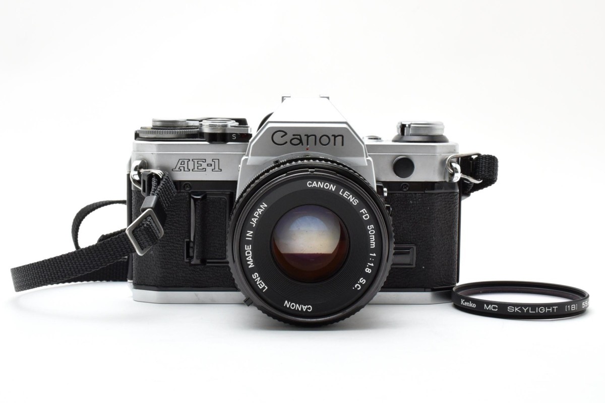 フィルムカメラ Canon AE-1 FD 50mm F1.8 / 35mm F3.5 S.C. Near MINT】Canon AE-1 silver 35mm Film Camera FD 50mm f1.8