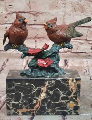Milo: Zwei Kardinalvögel Bronzestatue, Heißguss, Gallery Edition