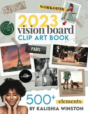2023 Vision Board Clip Art Book Design Your Dream Year with a Beautiful & Ins...