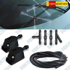 Universal Car Windshield Wiper Washer Squirter Nozzle Spray Jet Kit Fluid Hose A