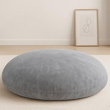 Codi 32" Floor Pillow, Large Meditation Cushions for Adults, Grey