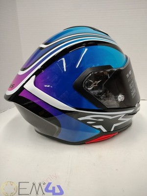 Alpinestars Supertech S-R7 Zeal Gloss Black/Blue/Pink Helmet ECE06