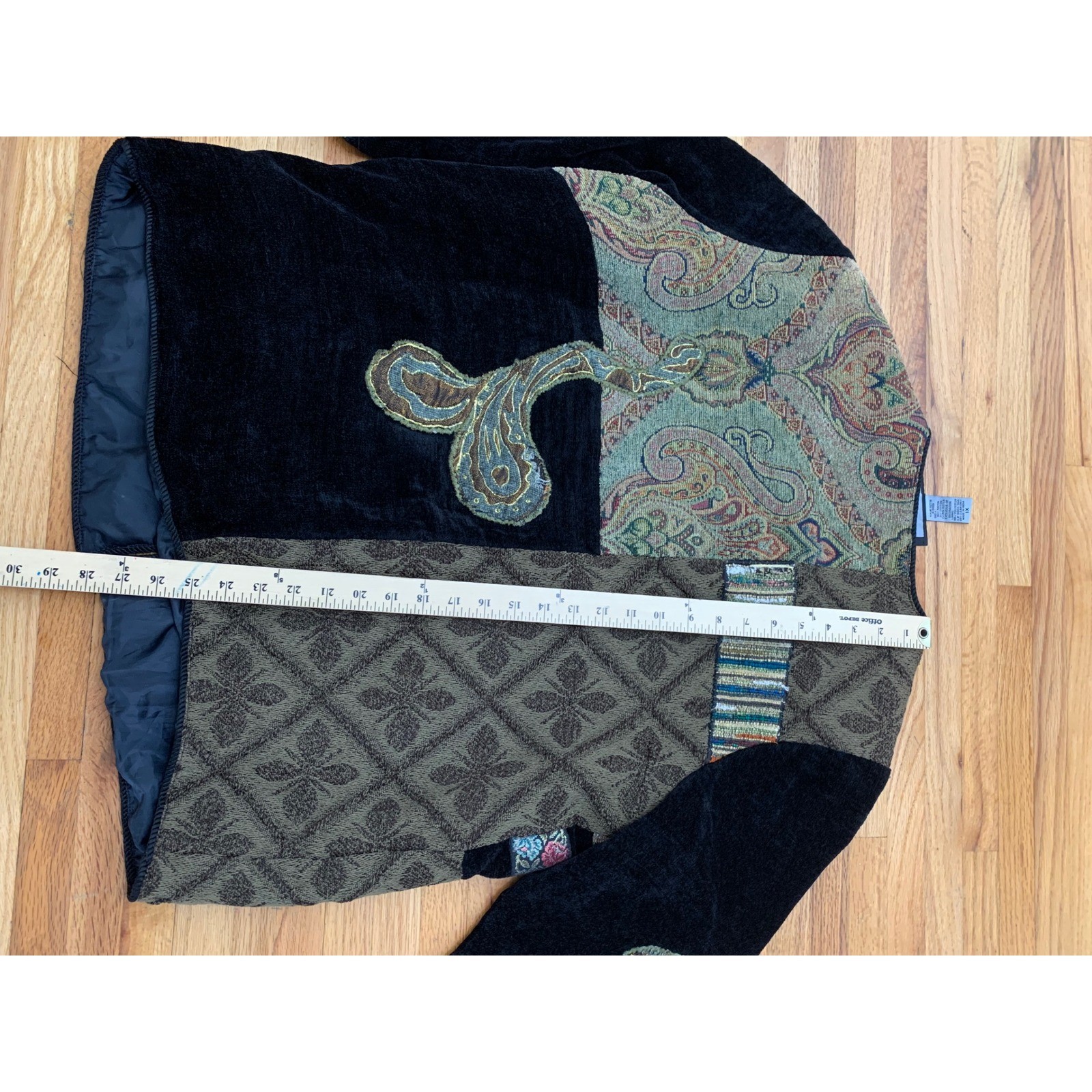 Indigo Moon Tapestry Patchwork Jacket Womens 1X P… - image 6