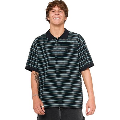 Rip Curl Raw Burst Polo T-Shirt - Black