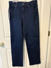 NWT Women  s Hudson Straight Leg Jeans - obscurity blue - size 4/27  29  inseam