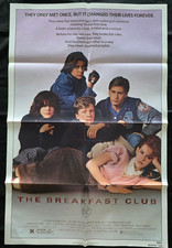 1985 "The Breakfast Club" 27x41" folded one sheet  John Hughes