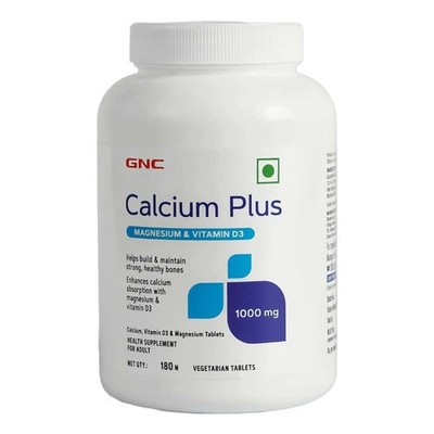 GNC Calcium Plus Mit Magnesium Und Vitamin D3 Tabletten, 180 Tabletten