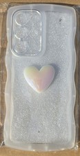 3D Love Heart Solid Color Wavy Shockproof Soft Silicone Phone Cover