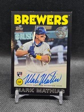 2021 Update 1986 Topps Baseball Black /199 Mark Mathias #86B-MMA Rookie Auto RC