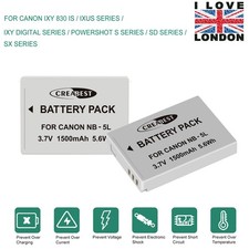 2 pezzi batteria NB-5L e caricatore USB per Canon IXUS 800 850 860 870 920 910 3000 IS