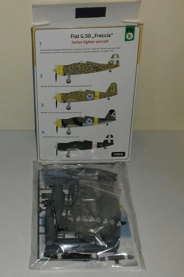 FIAT G 50 FRECCIA ITALIAN FIGHTER AIRCRAFT KIT 1/72 FLY 72046 - Immagine 2 di 3
